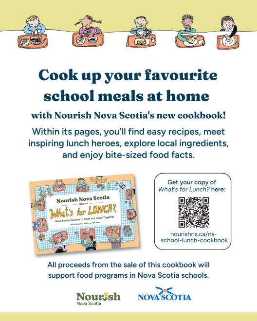 Hungry for something fun? Check out the Nova Scotia school lunch cookbook!
